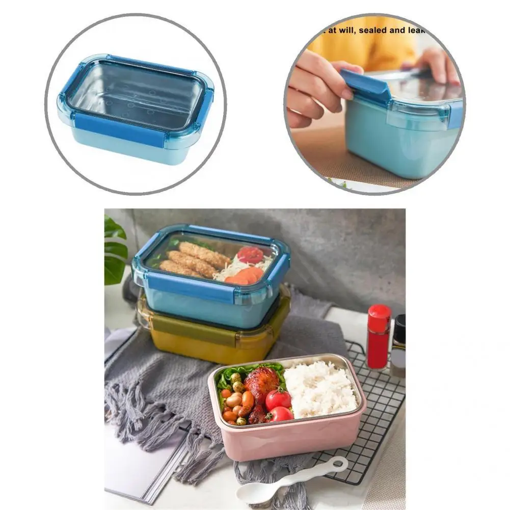 

Dust-proof 850ML Thermal Food Grade Bento Box 3 Colors Bento Box Heatable for Office