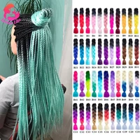 dream like 24 inch ombre color synthetic hair braids pre stretched wholesale jumbo braiding kanekalon hair extensions 100gpcs