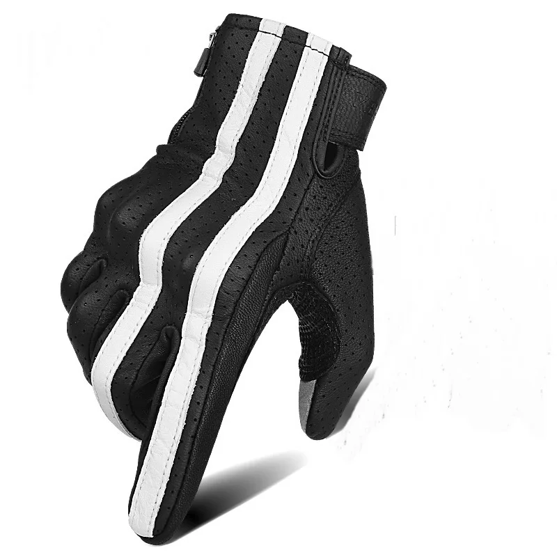 

2021 Новая модная рыцарская защита Ретро Мотоциклетные Перчатки Кожаные Мотоциклетные Перчатки анти-борьба с сенсорным экраном износостойк...