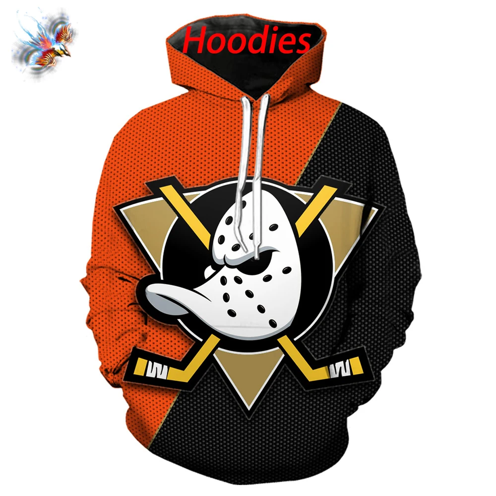 

2021 Spring And Autumn New Men's Oversized Hoodie 3D Printing Hockey Duck Fashion Children's Cartoon Long Sleeve Casual Hoodie