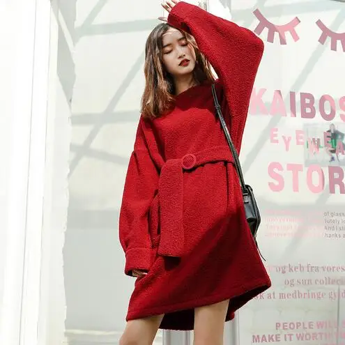 Новинка 2019 зимнее женское платье свитер с длинным рукавом сексуальное