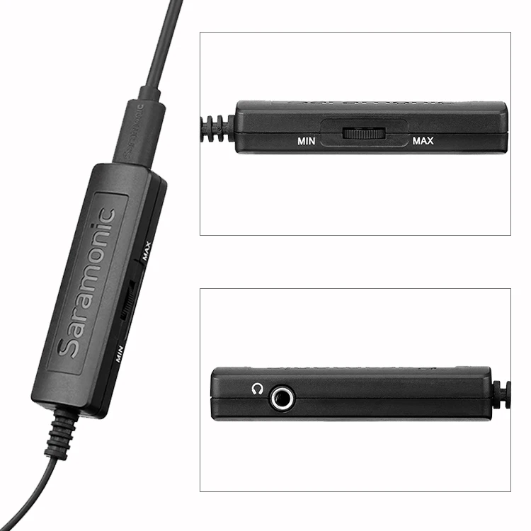 Saramonic LavMicro+ DC качество вещания петличный микрофон с контролем и входным управлением для компьютера тип-c IOS смартфон камера