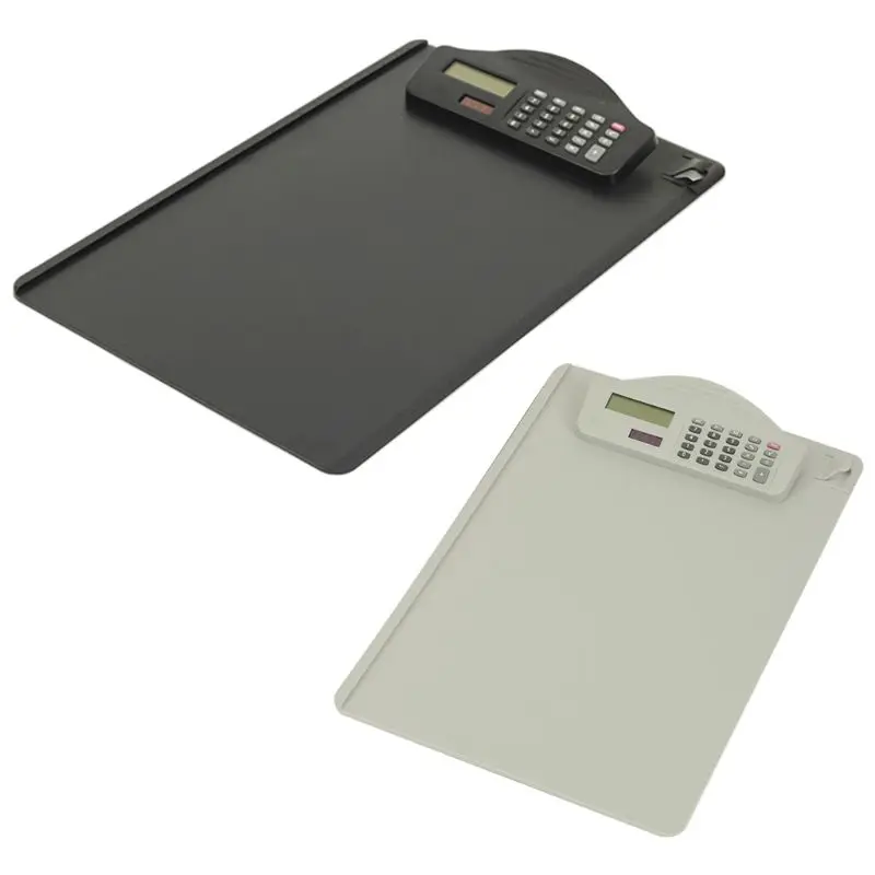 

W3JD Plastic A4 Clipboard with Calculator Writing Pad File Folders Document Holder School Office Stationery Supplies