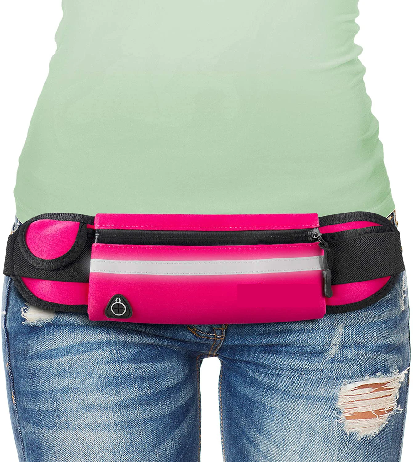 

Hot Selling Outdoor Waterproof Hiking Cycling Running Belt Waist Bag Sport Fanny Pack With Water Bottle Holder