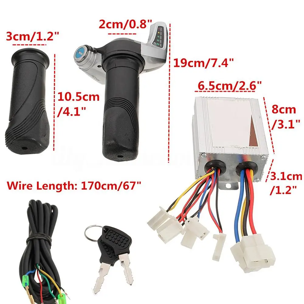 Щеточный контроллер скорости электродвигателя 24 В постоянного тока 500 Вт с