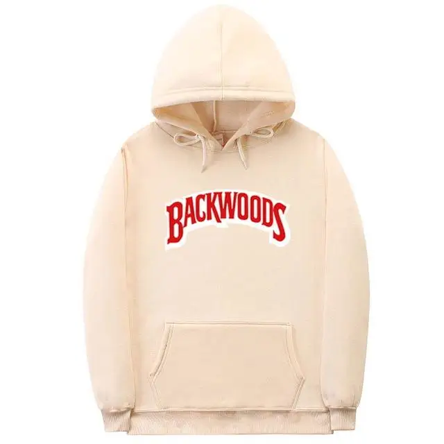 apricotBA Толстовки с закручивающимися манжетами, уличная одежда, Backwoods, толстовка с капюшоном, Мужская модная Осенняя зимняя Толстовка в стиле хип-хоп, пуловер - Цвет: apricotBA