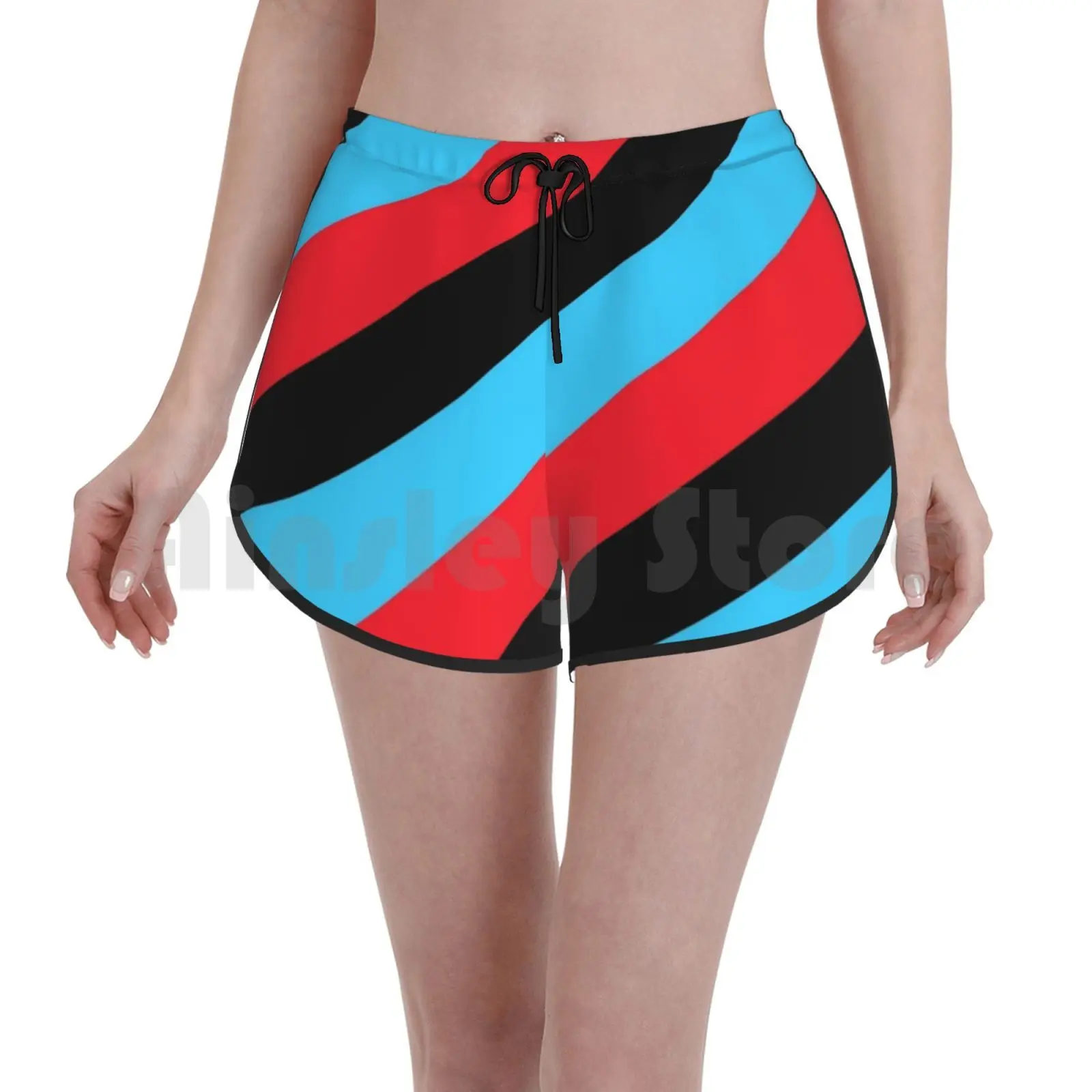 

Stripes : Design 5 Of 9 Swim Shorts Women Beach Shorts Stripes Bold Bright Colour Colourful Simple Simplistic