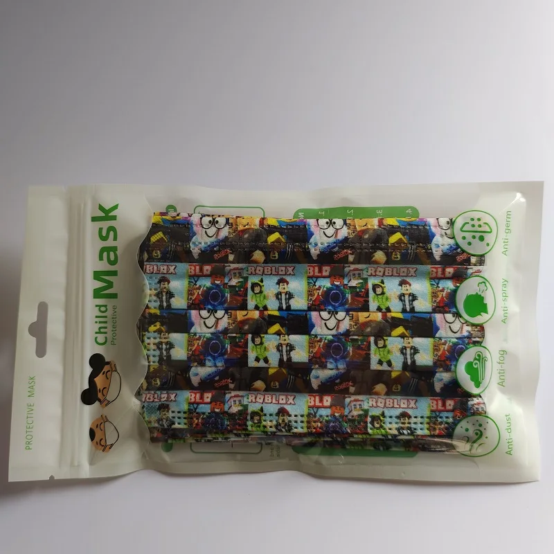 Детская маска Roblox модная игра Мультяшные маски для рта фильтры против пыли