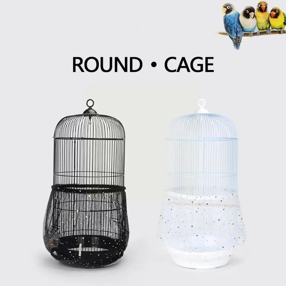 

Mesh Bird Cage Cover Pet Birdcage Splash-proof Gauze Parrot Bird Cage Round Net Birdcage Accessories Cage Bird Apron Airy K5z5