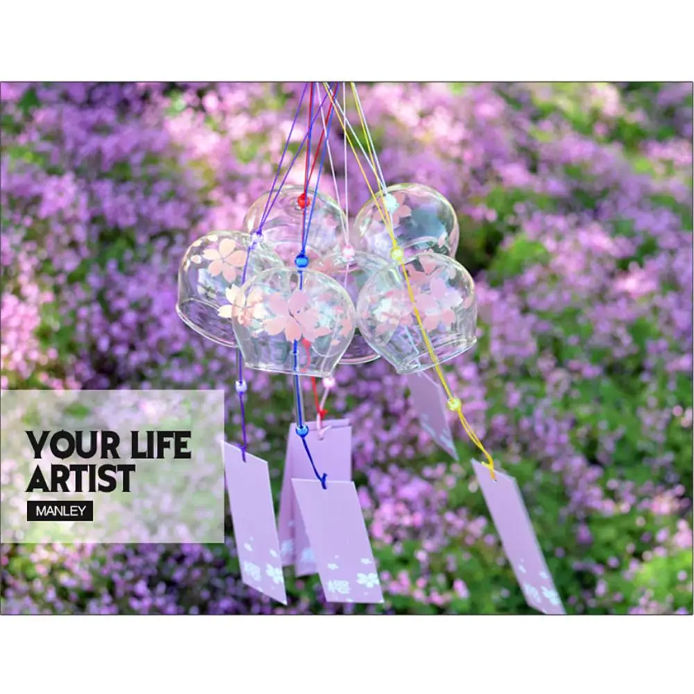 Креативные японские стильные романтические ремесла вишневого цвета Стеклянные