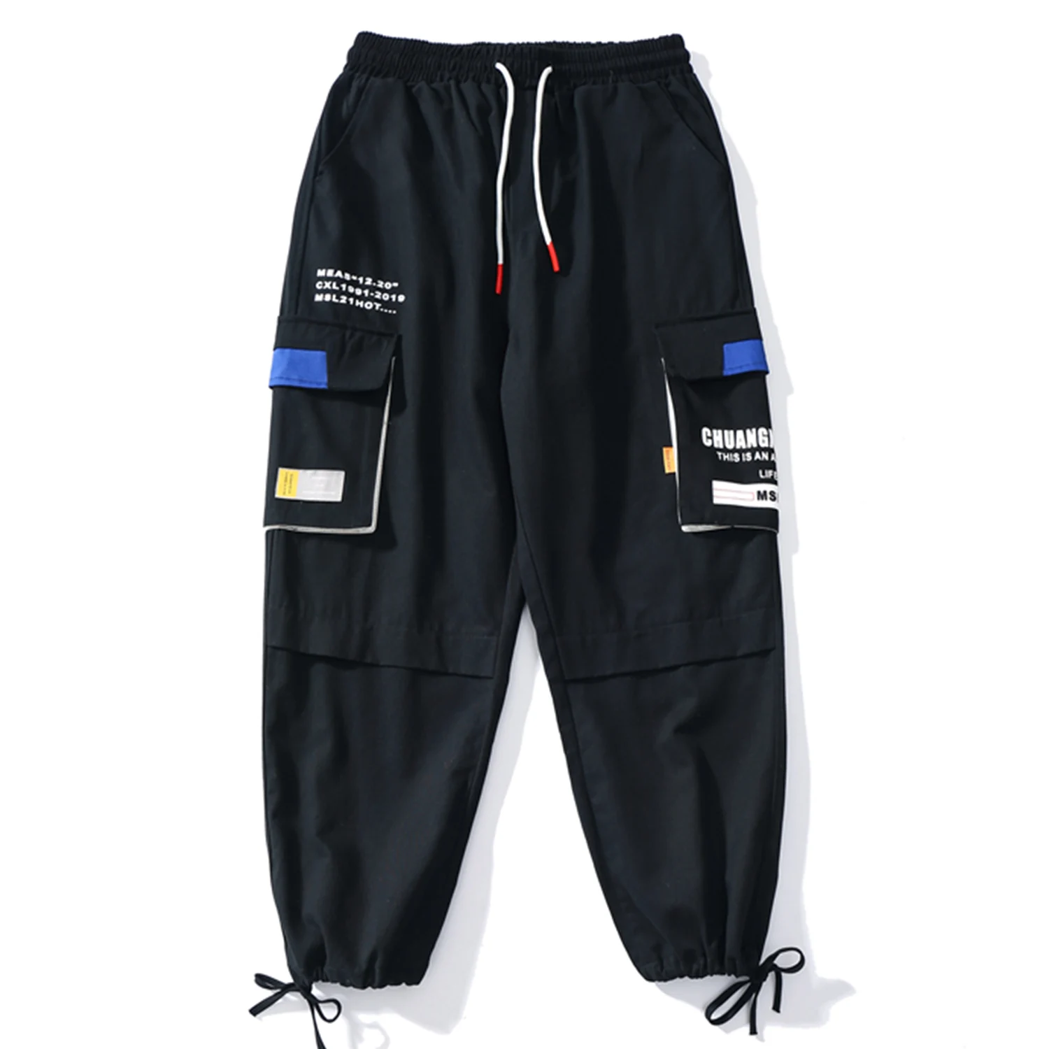 Aelfric Eden хип-хоп лоскутные шаровары с карманами брюки карго мужские 2019 модные Harajuku