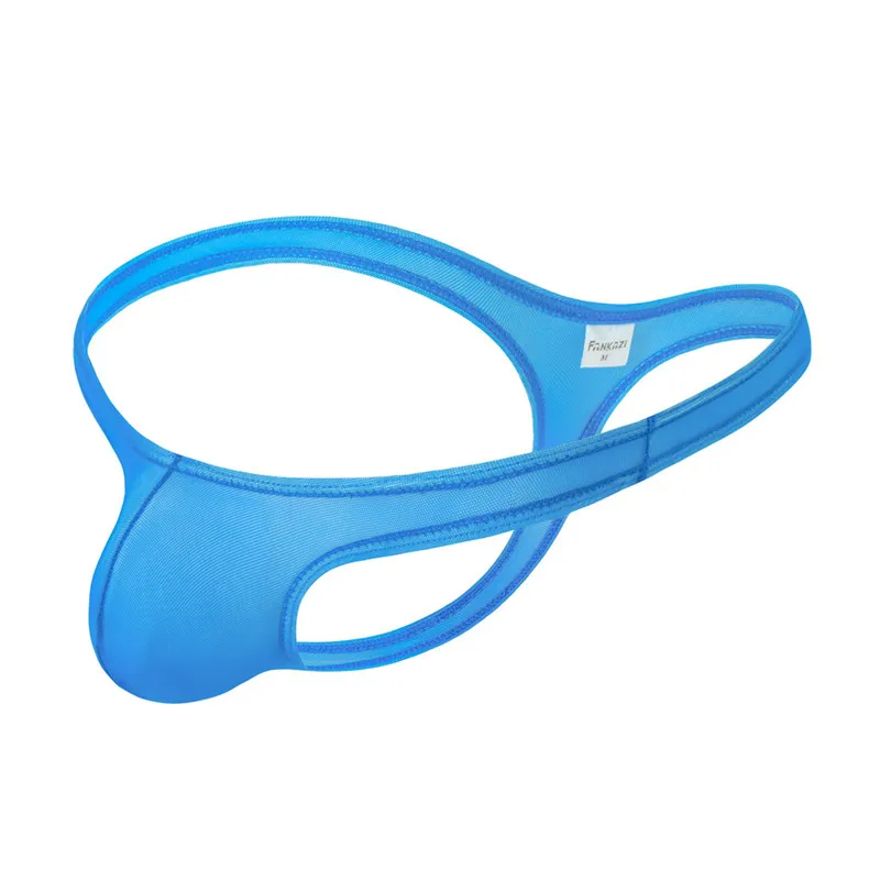 6PCS Sexy Underwear Men Thongs Low-Rise Nylon Panties Briefs Mesh Ultra Thin Thong Breathable Male Lingerie Seamless Underpants