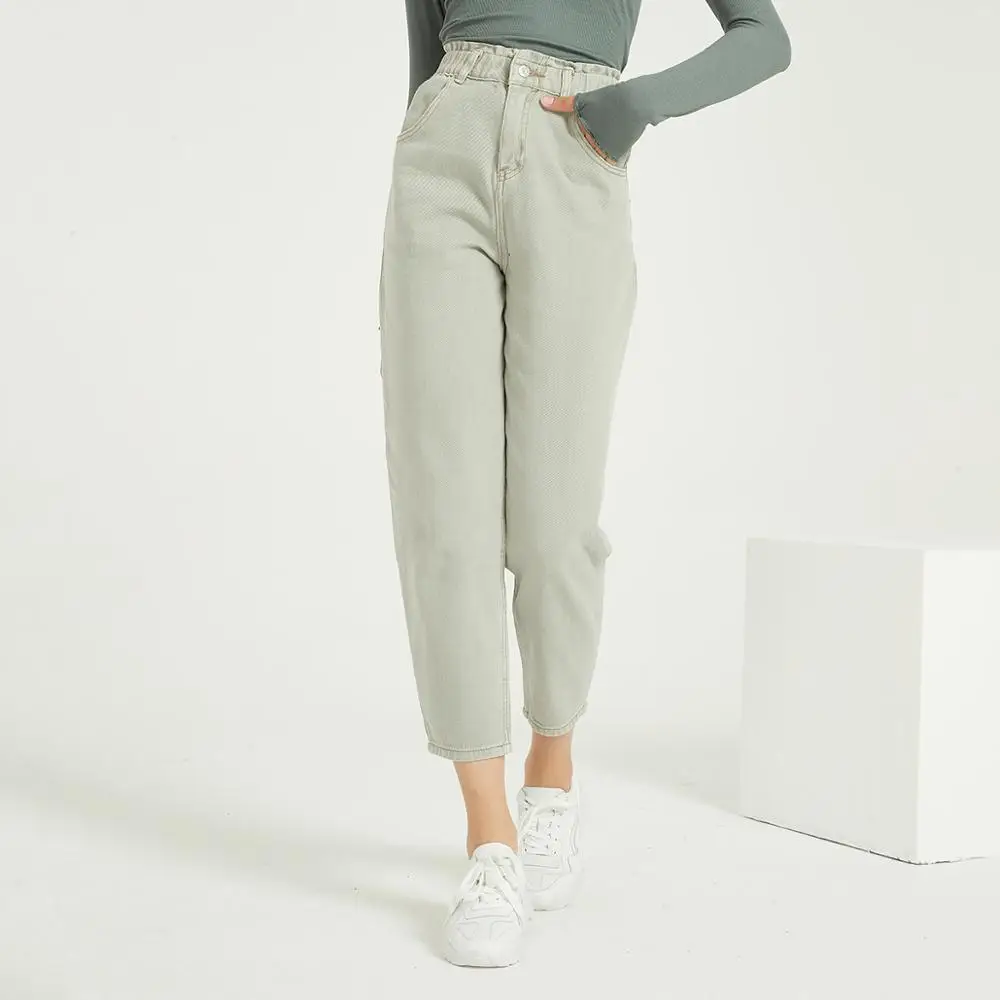 Женские повседневные джинсовые брюки Wixra с высокой талией и карманами летние