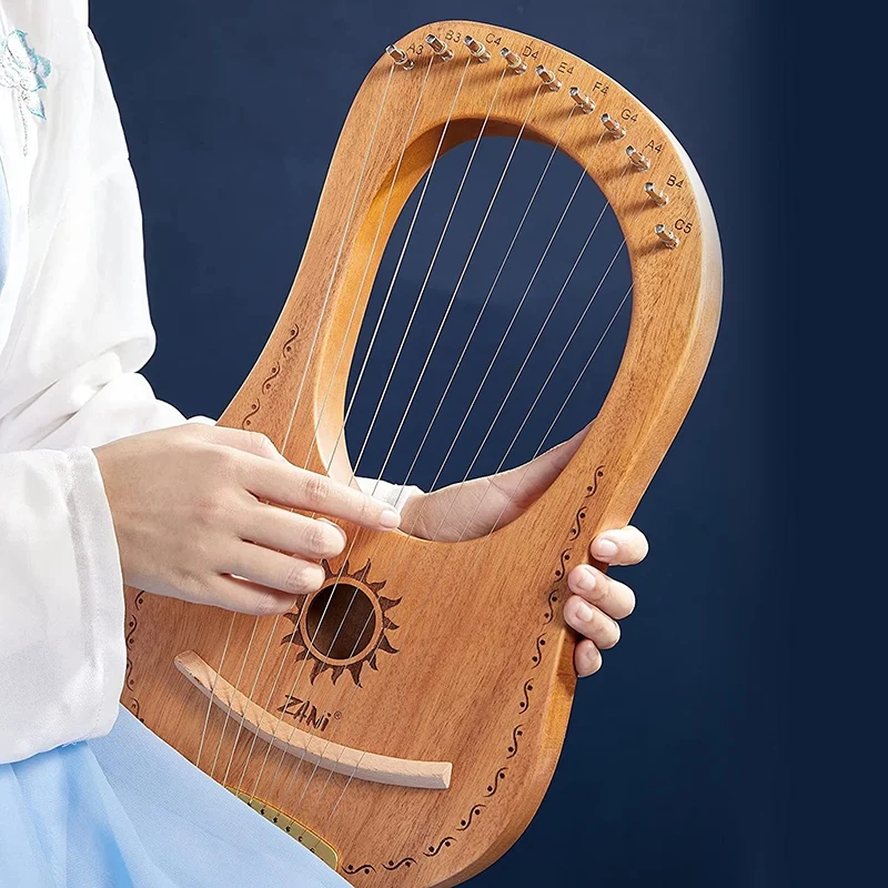 ZANi Lyre Harp Greek Violin 10 String Lyra with Carry Bag Tuning Wrench for Kids Beginner Music Lovers Adult Etc | Спорт и