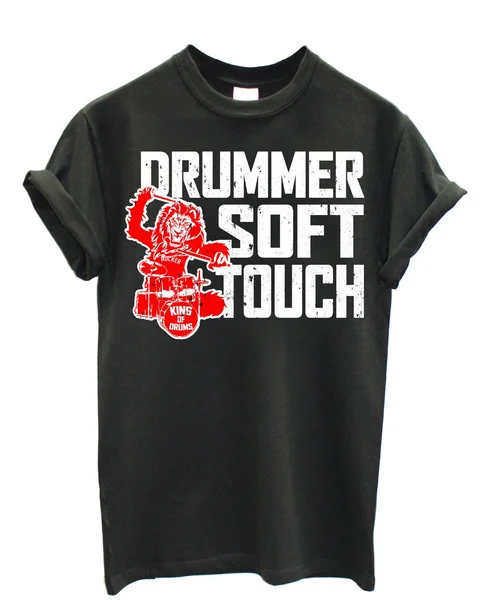 

Mens T-Shirt Drummer Soft Touch - 100% Cotton Shirt Rock Music-Graphite-show original title