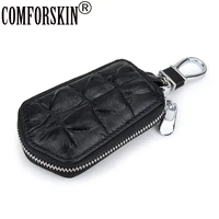 comforskin top quality 100 genuine leather men key wallet dropshipping crocodile pattern male key holders car key holder