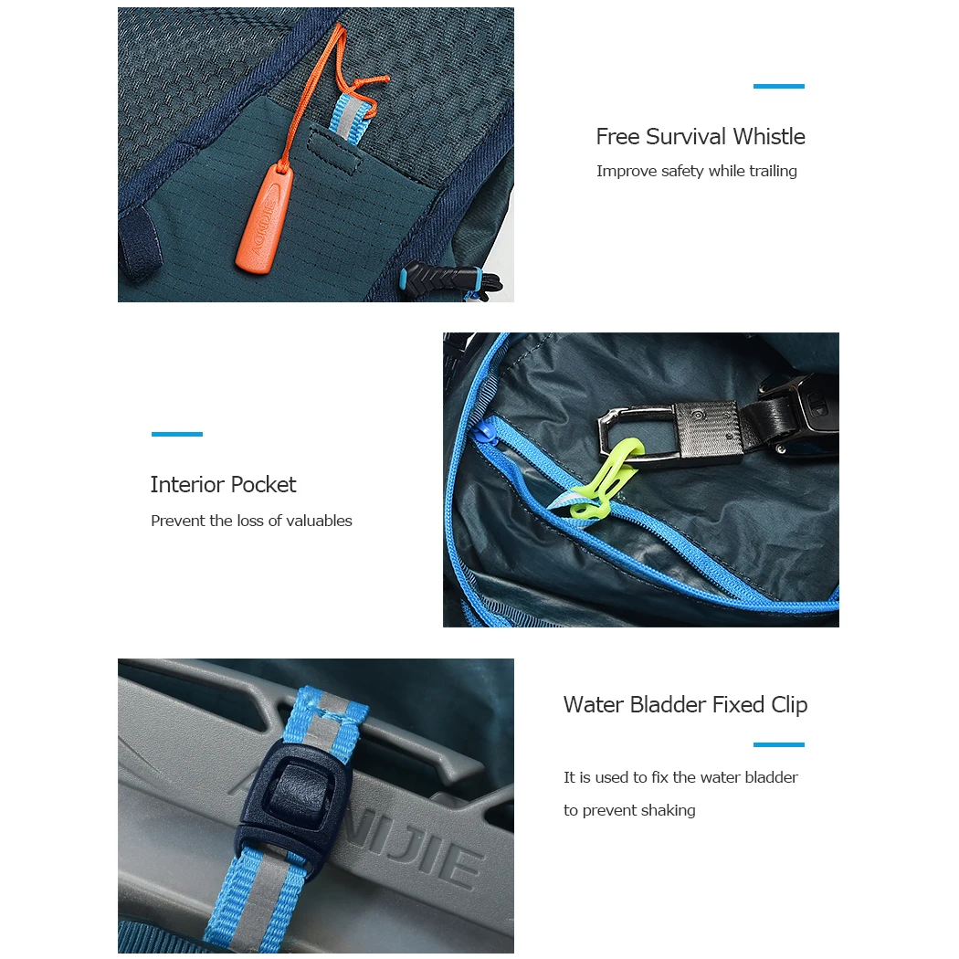 AONIJIE C9103S Newest Black Ultra Vest 10L Hydration Backpack Pack Bag Free Water Bladder Bottle Trail for Running Marathon Race