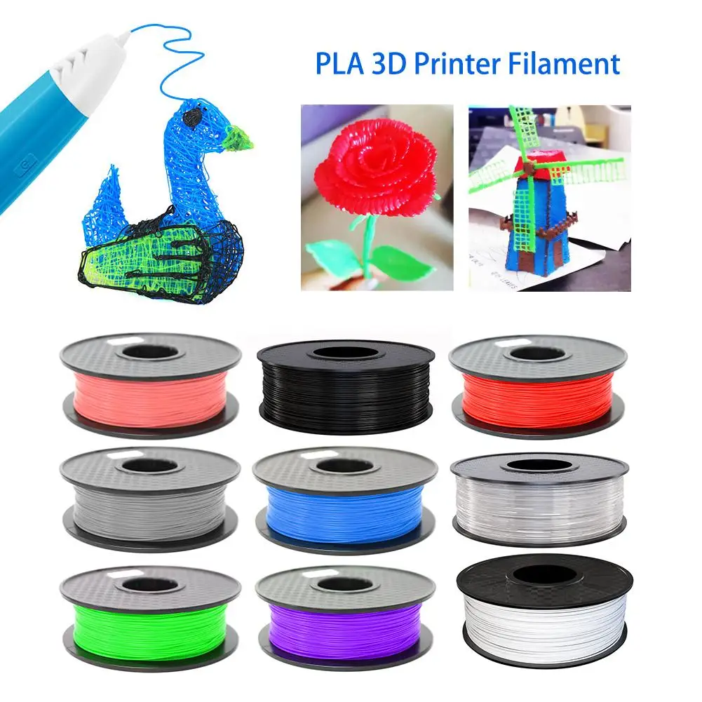 3D 260 м нить для принтера 1 75 мм PLA цветная ручки принадлежности FDM3D принтеров