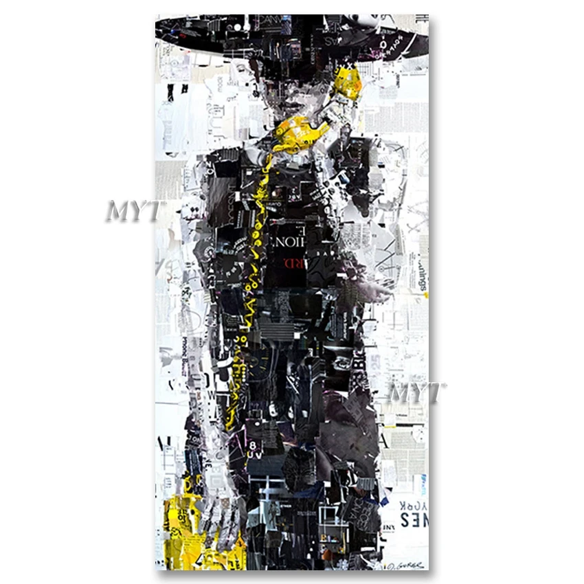 

Картина черно-белая, портрет сексуальной женщины, картина маслом, украшение для спальни, женское искусство, ручная роспись, Настенная карти...