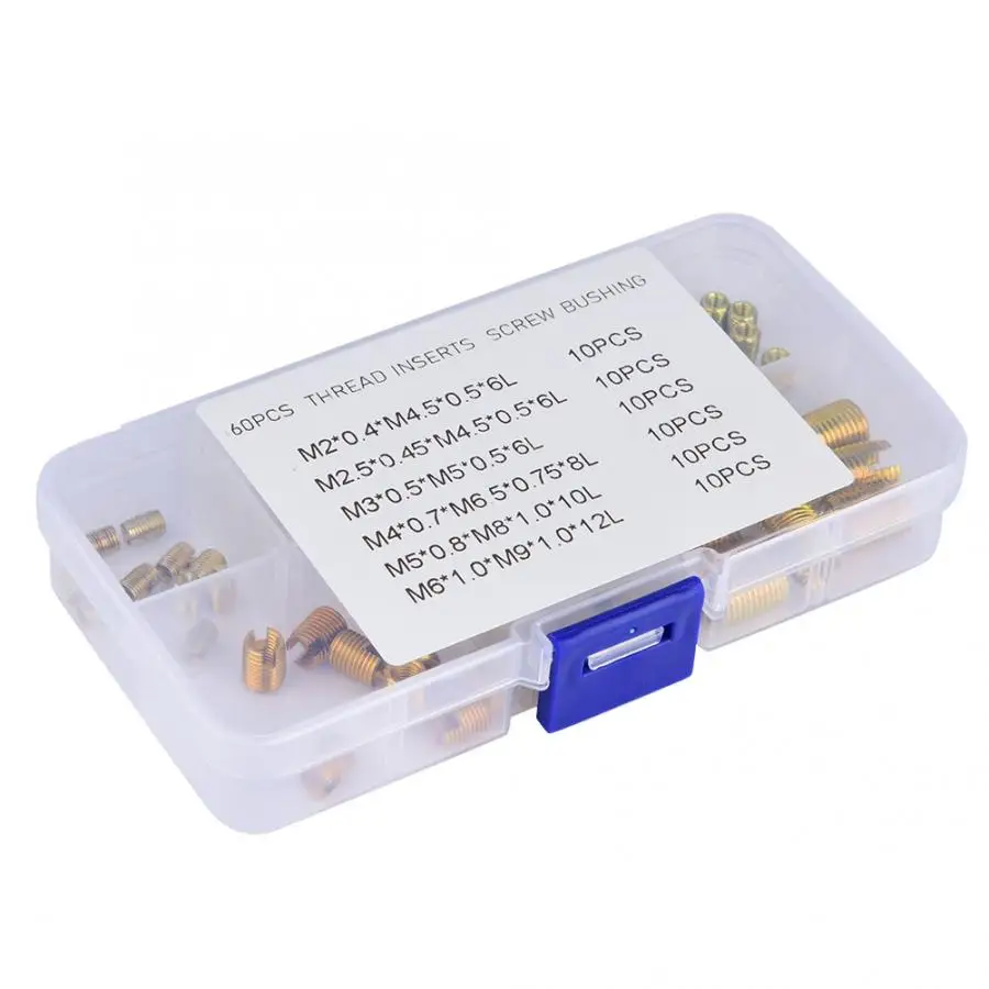 60 шт. 302 Тип Углеродистые стальные самонарезающие винты резьбовые вставки