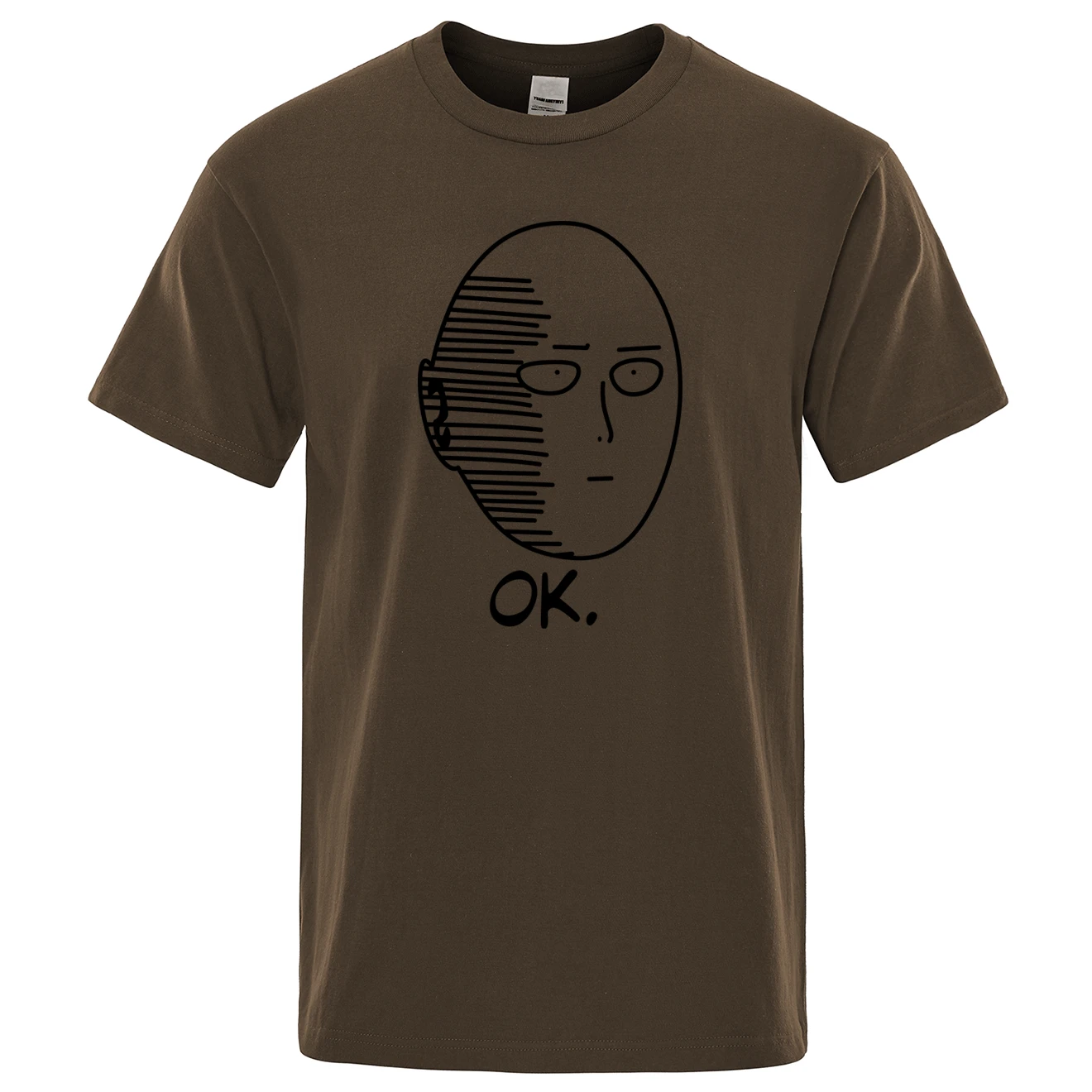 One Punch Man Saitama Sensei Мужская футболка с японским аниме хлопковая футболка Летняя Повседневная футболка с круглым вырезом Мужская Уличная Одежда Harajuku
