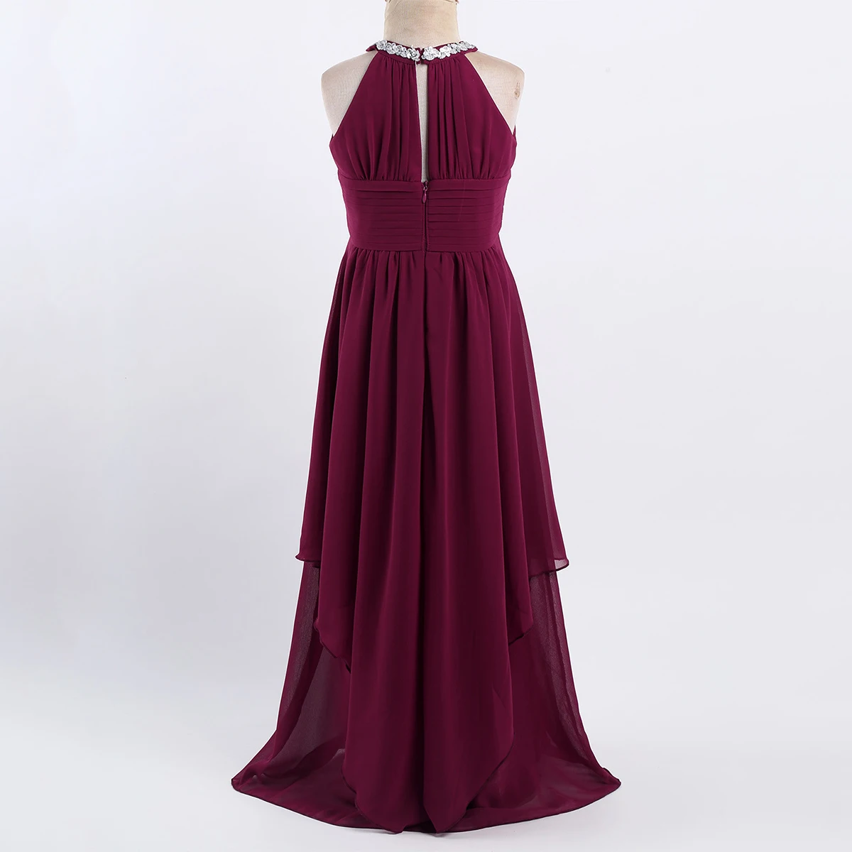 Elegant Flower Girls Dress Children Wedding Party Princess Chiffon Sequined Halter Clothes Formal Occasion | Детская одежда и