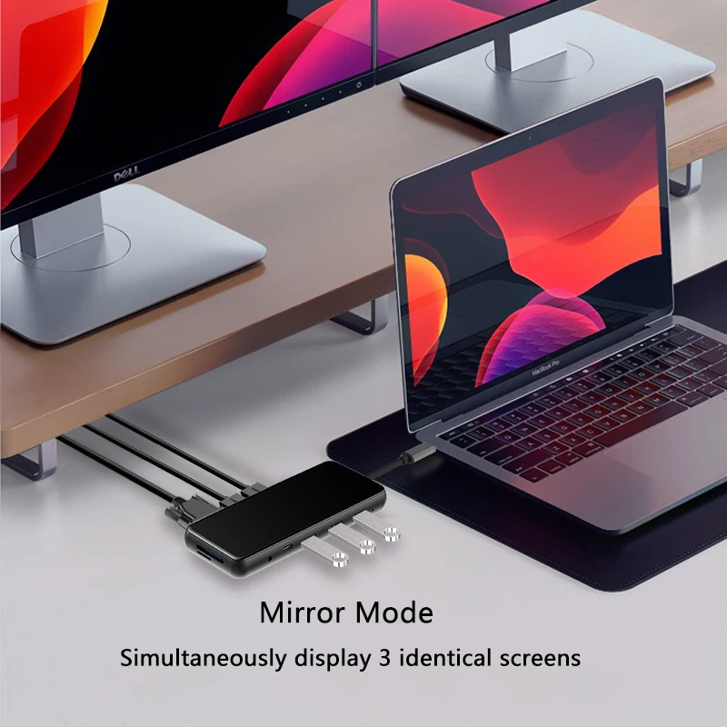 MST USB C ноутбук док станция 3 0 VGA RJ45 PD совместимому с HDMI концентратор для ноутбука