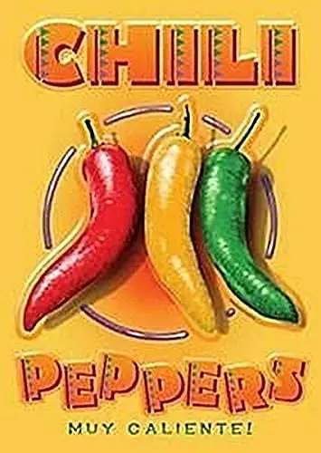 

Chili Peppers Theme Home Decoration Nostalgic Retro Wall Decor Garage Kitchen Poster Metal Sign 8x12 Inch