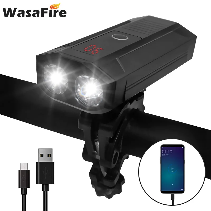 

Фонарь велосипедный WasaFire, аккумуляторный, с ЖК-дисплеем, 5200 мАч