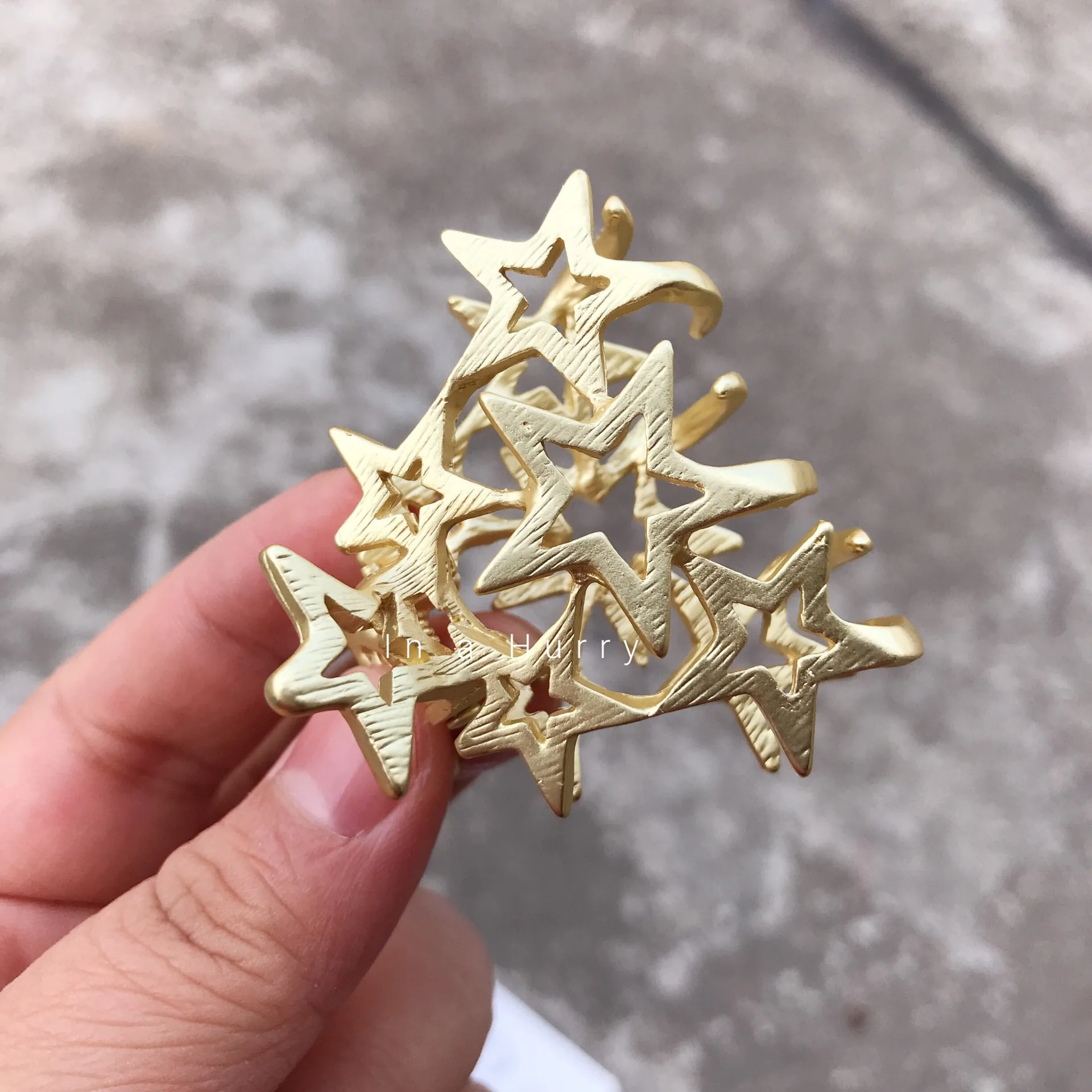 Заколка для волос в стиле ретро с пятиконечной звездой металлическая заколка