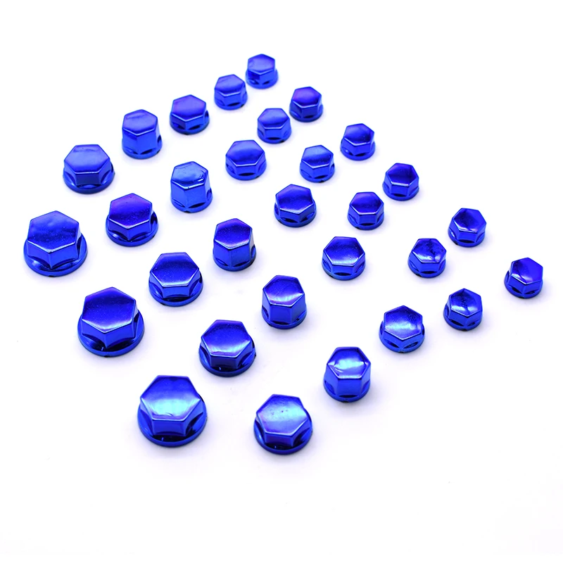 30Pcs/set Motorcycle Screw Cover Cap Nut Bolt Decoration Chrome Plating plastic For Yamaha VMX1700 MT-01 FZ1 MT09 MT07 XJR1300 | Автомобили
