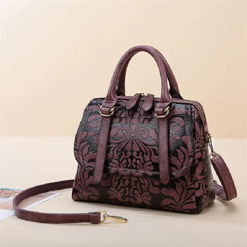 

Vintage Geometric Embossing Shell Bags for Women 2022 New Famous Designer Brand Boutique Genuine Leather Party Handbags Sac Luxe