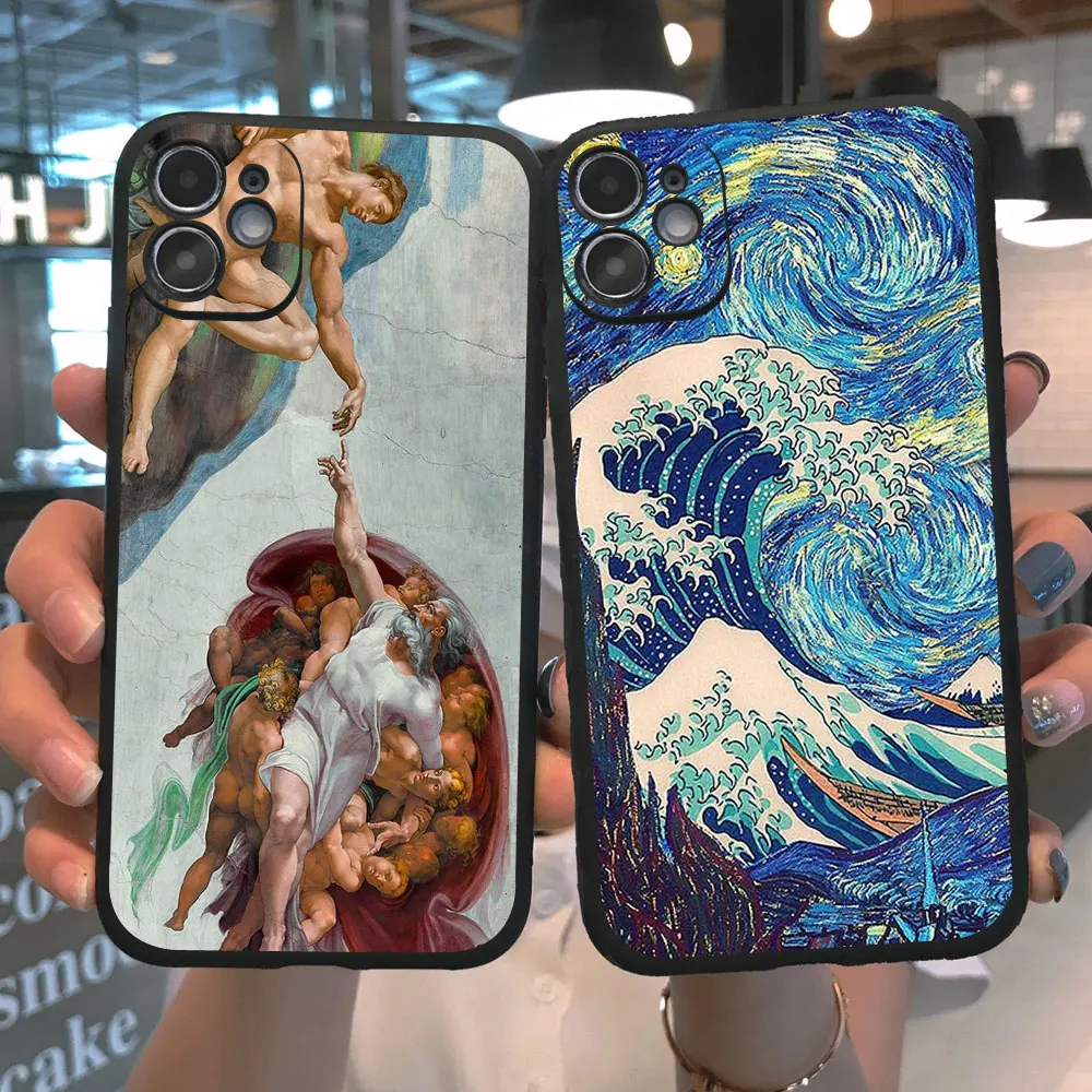 Винтажный чехол для телефона с изображением статуи Моны Лизы Давида iPhone 12 11 PRO Max 6s