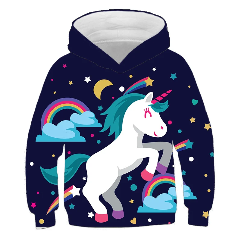 

3D Graphics Horse Children Hoodies Boy Girls Long Sleeve Sweatshirts Kids Casual Top Cute Pullover Cool Clothes Coats Hoodie Men