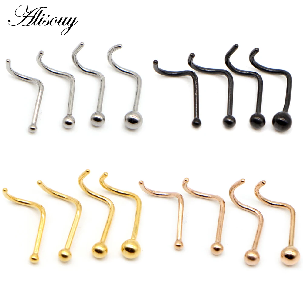 Alisouy – petites boucles d'oreilles en forme de boule  Piercing  clous d'oreilles  1.5mm  20G  en