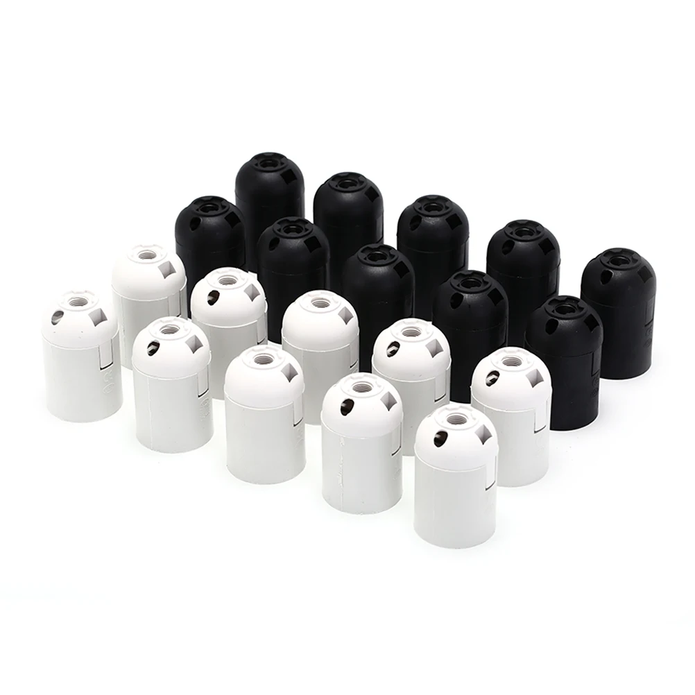

10pcs Black E27 Light Bulb Lamp Holder Base Pendant Screw Cap Socket 250V 4A High Quality
