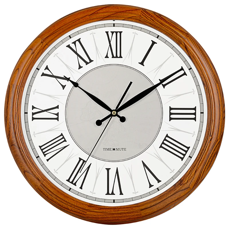 

Large Wall Clock Living Room Decoration Wooden Frame Wall Watches Home Decor Creative Silence Roman Numerals Wall Clock Gift