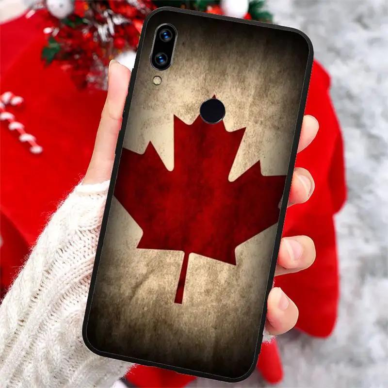 

Canadian flag art Red maple leaf Phone Case For Xiaomi Redmi note 7 8 9 t k30 max3 9 s 10 pro lite