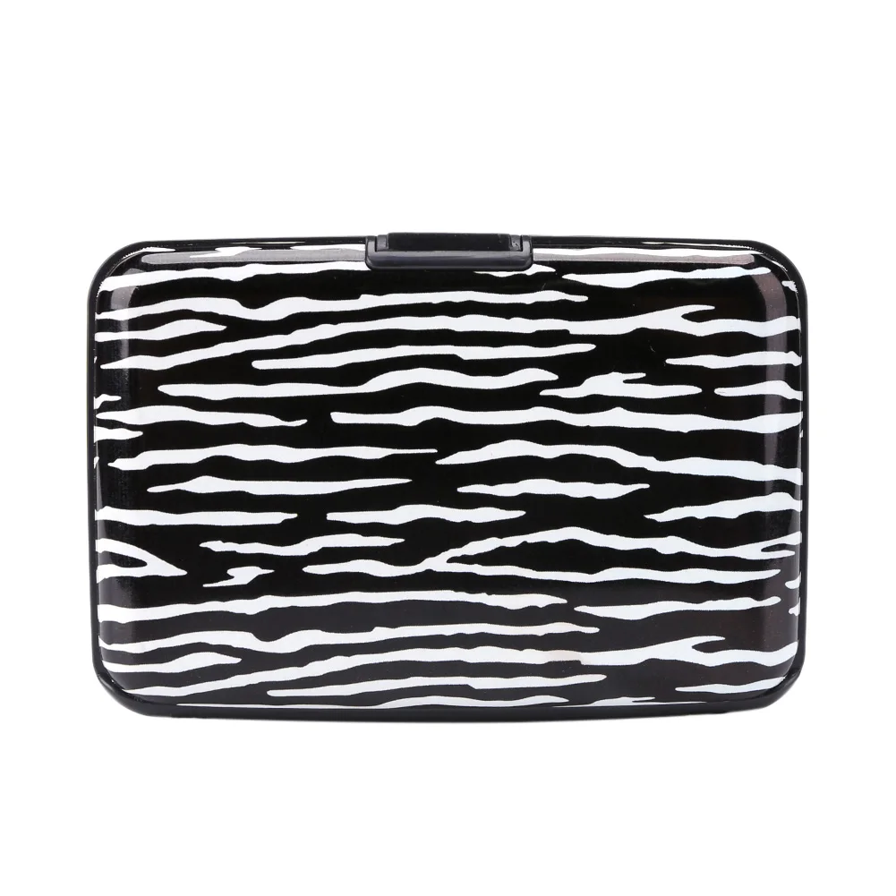 Модный держатель для кредитных карт алюминиевый кошелек с рисунком зебры женщин