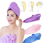 60*25 см микрофибра после душа обертка для сушки волос женское полотенце для девушек и женщин быстросохнущая шапка для волос тюрбан обертка для головы инструменты для купания