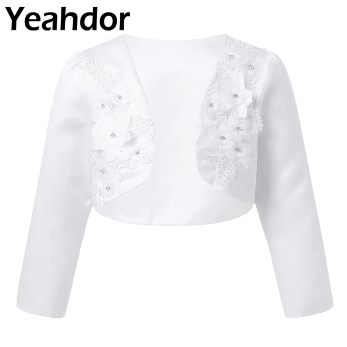 Женский короткий кардиган с цветочным принтом длинным рукавом|Свадебные