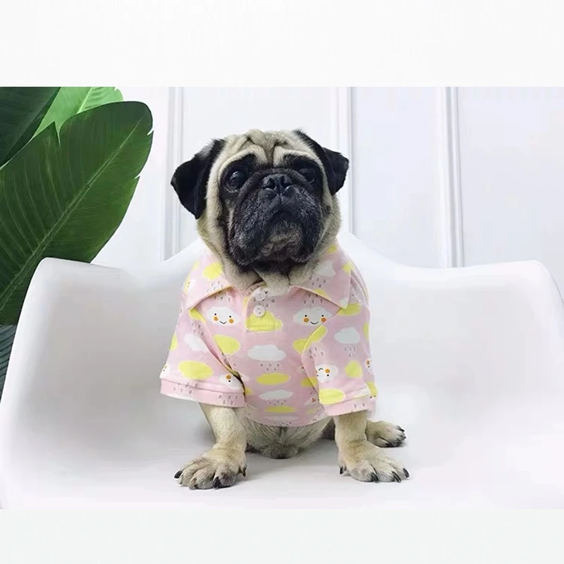 Летняя рубашка поло с изображением французского бульдога футболка жилет пальто