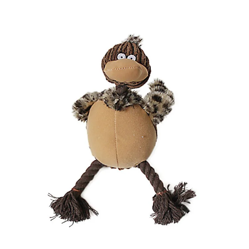 

Corduroy Fabric Dog Toys Cotton Pet Puppy Chew Plush Cartoon Animals Squirrel Rope Bite Bird Shape Bite Toys