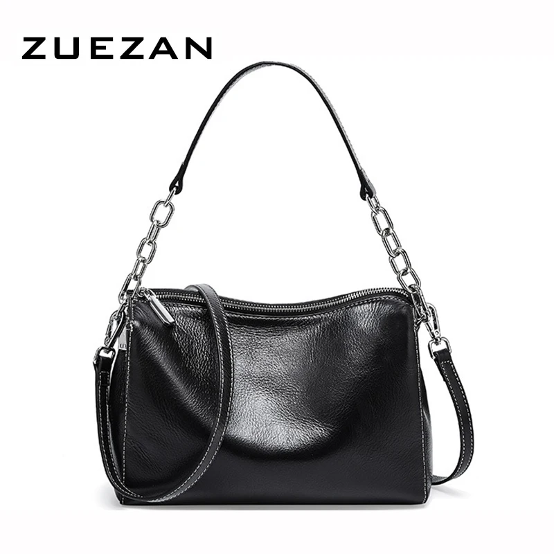 Классическая женская сумка мессенджер 100% настоящая воловья кожа через плечо из