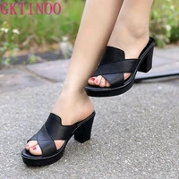 gktinoo womens slippers sandals 2022 summer 7cm high heels women shoes woman slippers summer sandals casual shoes