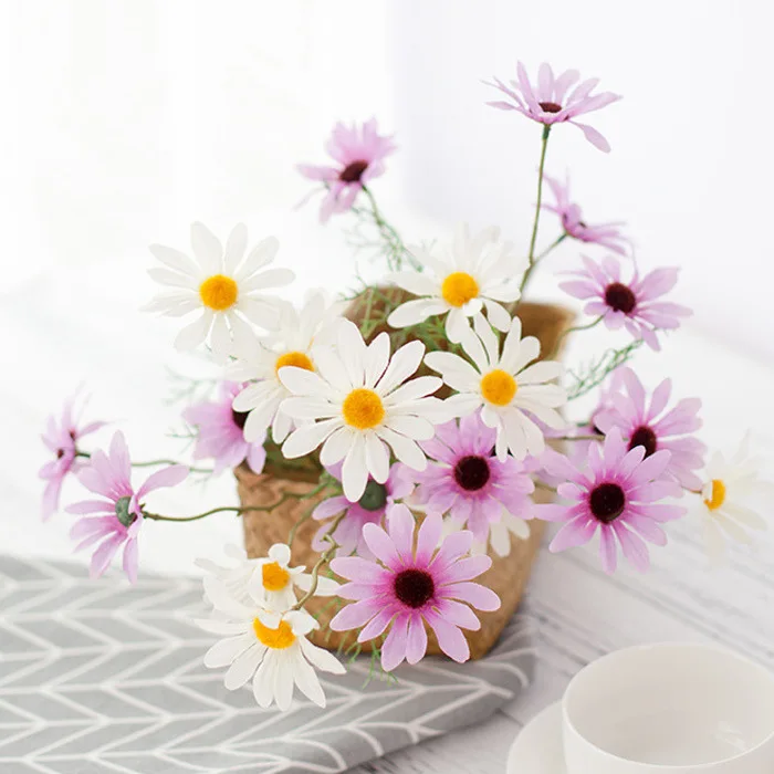 5 шт./партия Красивые Искусственные цветы Coreopsis головок/Букет пластиковый