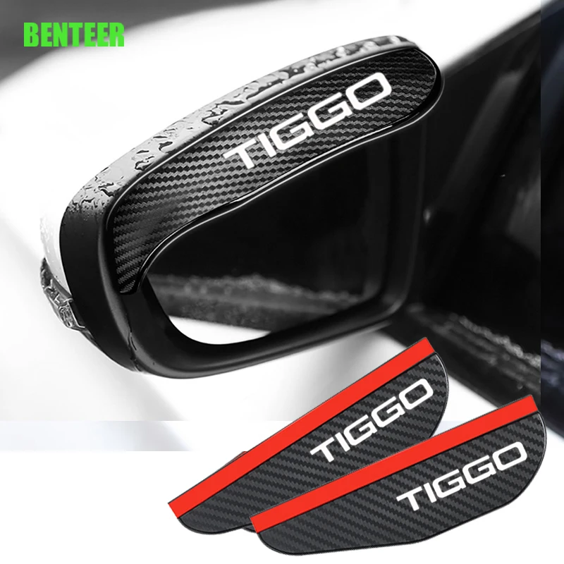 

2Pcs Carbon Fiber Rearview Mirror Eyebrow Rain Cover For CHERY TIGGO 2 3 4 5 7 8 PRO PLUS ARRIZO 5 Auto Accessories