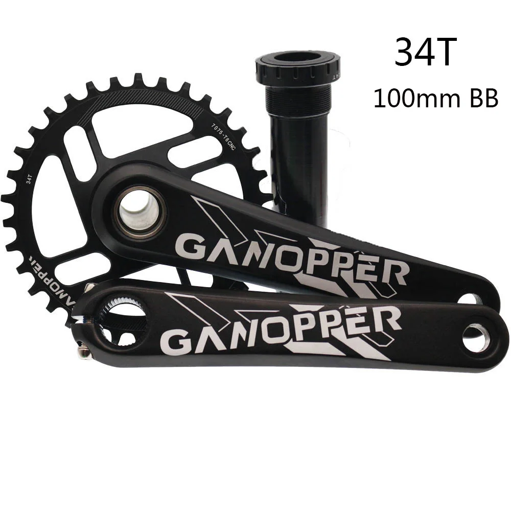 100mmBB 34T Crankset 175 Fat bike fatbike Снежный велосипед криgxp кривошипный комплект 100 100 мм BB 1x chainset 30T 32T 34T 36T цепь для SRAM XX1 X0 X01 - Цвет: 100mmBB 34T Crankset