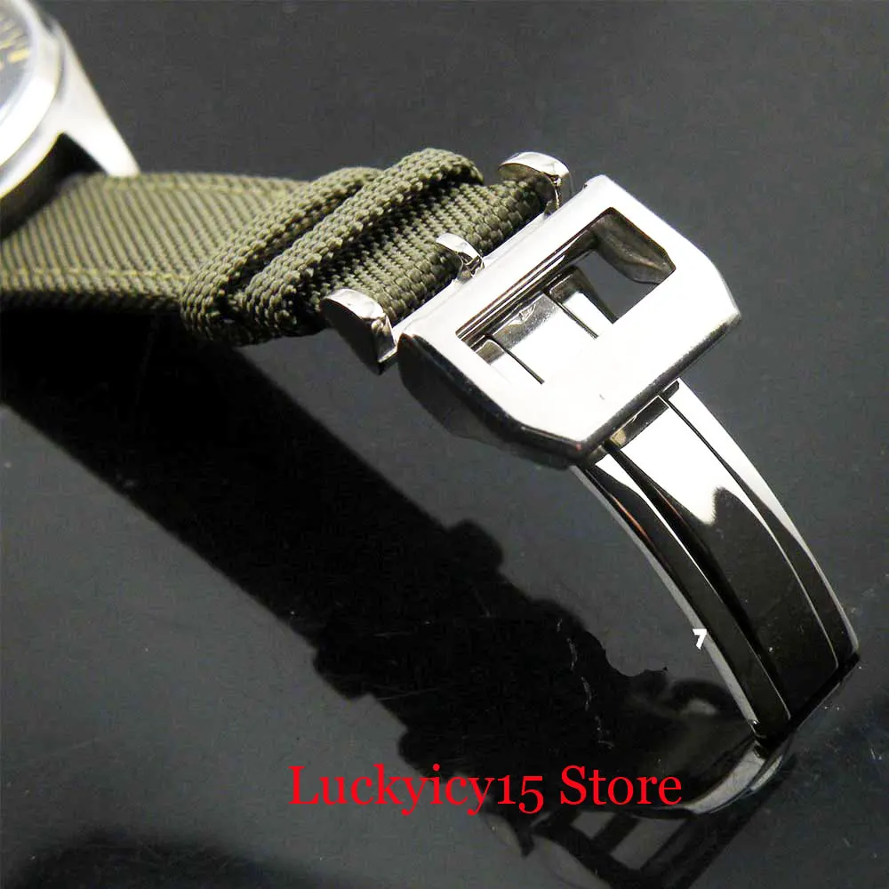 Мужские наручные часы PARNIS 48 мм с черным циферблатом и индикатором даты