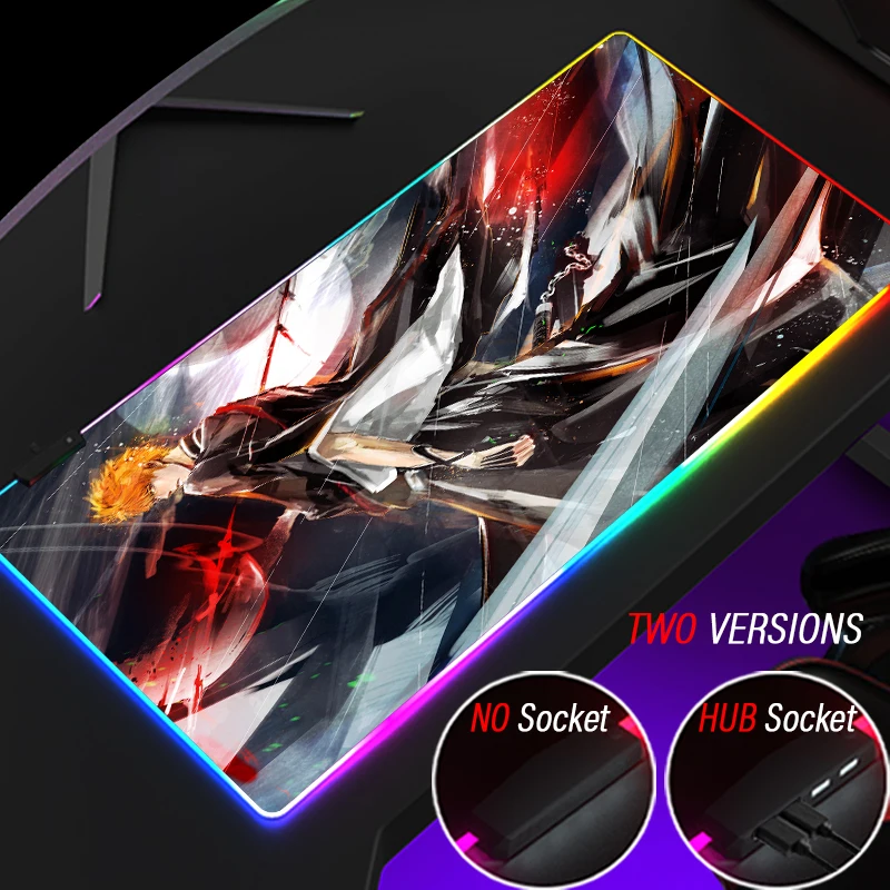 

Оригинальный игровой HD Коврик для мыши Zangetsu RGB под заказ для самостоятельной сборки, светодиодный эргономичный коврик для мыши, отбеливател...